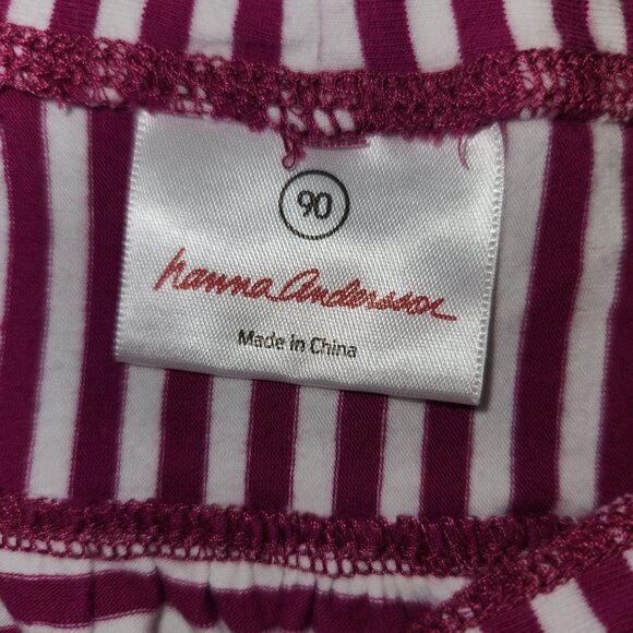 Hanna Andersson Girl 3T Purple Striped Pull on Skirtt 2157 - Picture 3 of 5